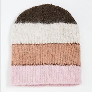 jocelyn Metallic Wide Striped Hat